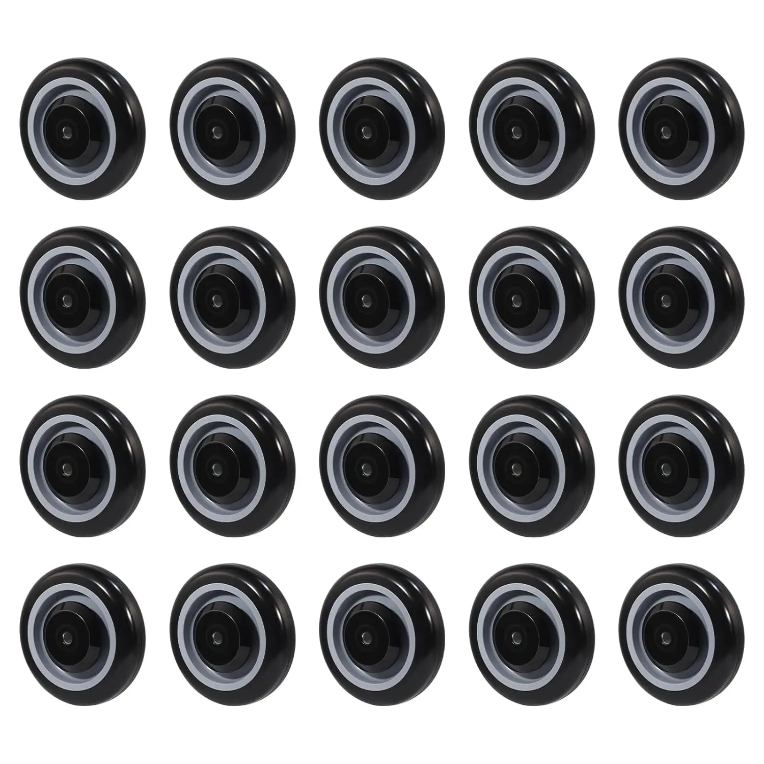

5" Wheels for Cart, 5/16" Axle Polyurethane Shopping Cart Wheels Replacement Casters (5" 20-Pack 【5/16” Bore】)
