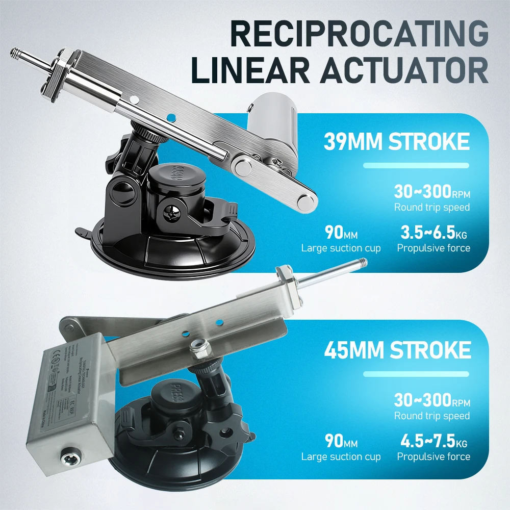 Reciprocating Linear Actuator with 39/45mm Stroke 30-300RPM Adjustable Speed Electric Linear Motion Tool for DIY Projects