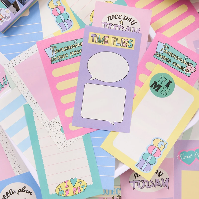 100 pcs Kawaii Creative Notepad Memo Pads Planner Office School Stationery Adhesive Decoration Books Stationery Supplies