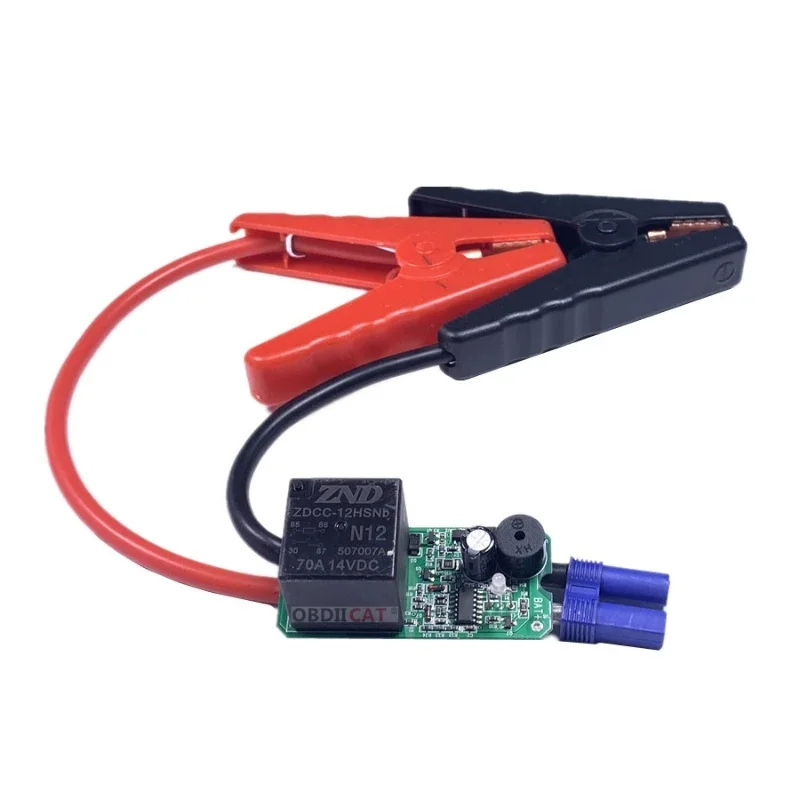 650A Smart Relay Jumper Cable Clamp, Battery Booster Alligator Clip with Anti-Reverse Protection for Car Emergency Power