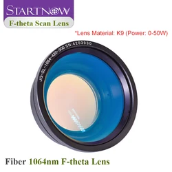 Startnow F-theta Scanner Lens 1064nm 0-50W Fiber Laser Marking 150X150mm 200X200 Scanning Field K9 Protective Lens Galvo System