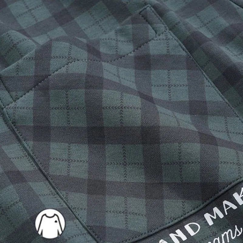 Plaid Pure Cotton Youth Casual Loungewear Set  Men Summer Short Sleeve Shorts Loose Plus Size Pajama Outfit Fashion Home Clothes
