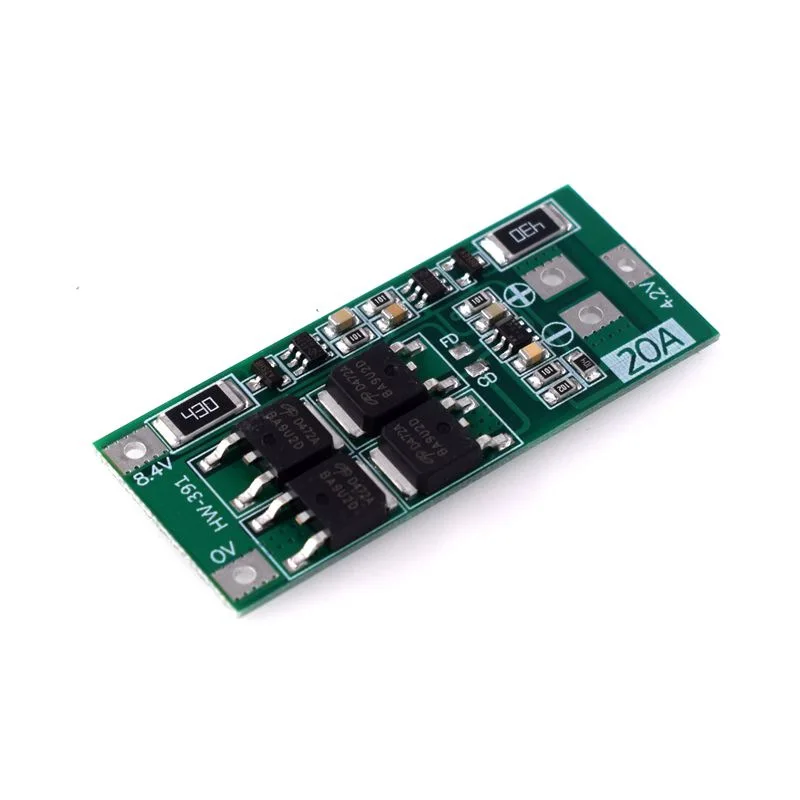 Novo 20a 2s bms carregador 18650 li-ion bateria de lítio equilíbrio placa de proteção