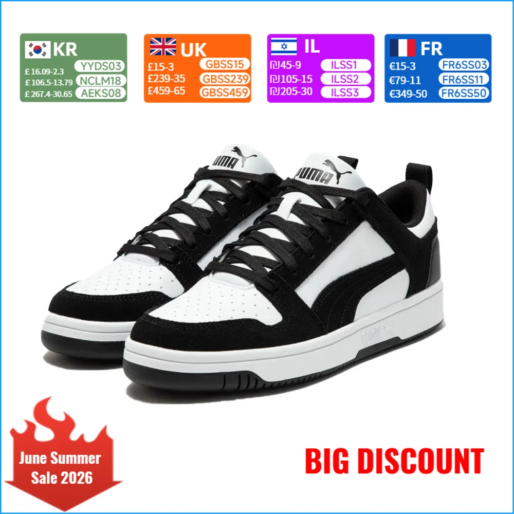 

PUMA Rebound Layup Lo Sd Skate Shoes Basketball-Inspired Design Comfort Cushioning Casual Everyday Wear Unisex 370539-01