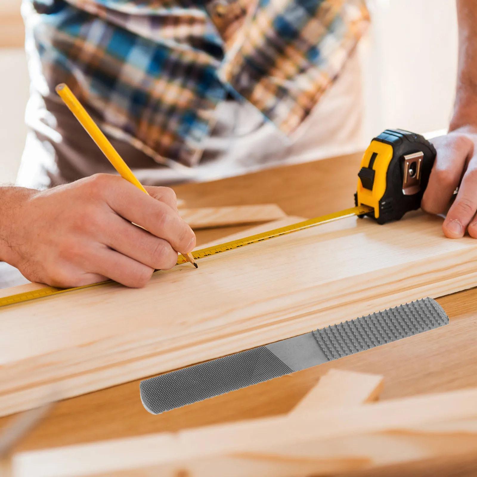 

2Sets 4-in-1 Woodworking Carbon Steel File Set Ergonomic Handle for Shaping Carving Engraving Metal Wood Repair Hand Tools