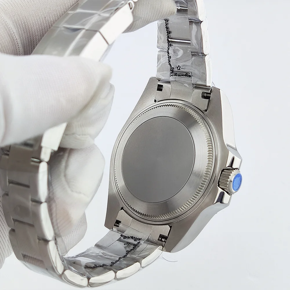 43 مللي متر حافظة رجالية فاخرة NH35 حافظة من زجاج الياقوت مقاومة للماء تناسب 28.5 مللي متر قرص NH35 حافظة ساعة 316L حافظة من الفولاذ المقاوم للصدأ