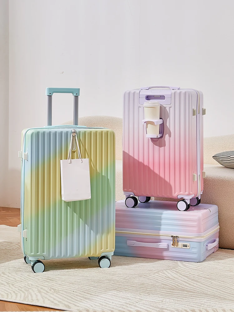 

2025 New adient Color Lage Small Lightweight 20 Inch Boarding Box Robust Durable Large Capaci Travel Suitcase