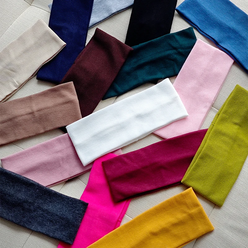 

Yoga Knitted Headband Unisex Sport Headband Wide Hair Band Thread Cotton Absorbent Breathable Headband Gym Comfort Breathable