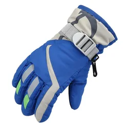 Gants de Ski épais et chauds pour enfants, pour le Sport en plein air, la neige, Plus peluche, pour garçons et filles, pour étudiants, coupe-vent, cyclisme, S17