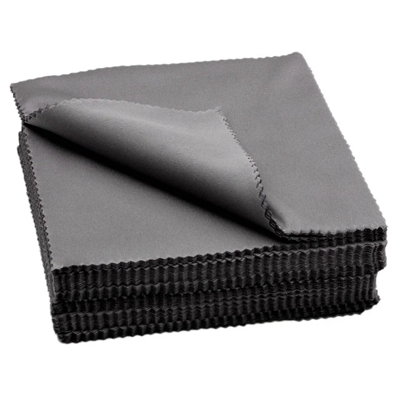 4X Microfiber Cleaning Cloth 20X19cm, Black Cleaning Cloths, Touchscreen, Smartphone Display, Glasses, Laptop