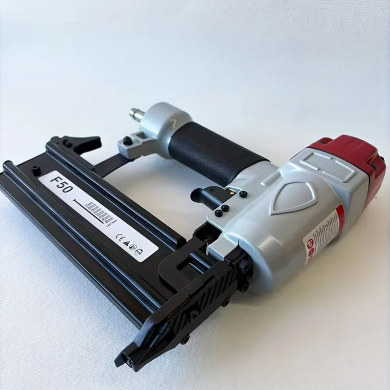 High-quality F50 Pneumatic Straight Nail Gun, Nail Length 15-50mm, Featuring a Hard-Oxidized Magazine for Extended Service Life