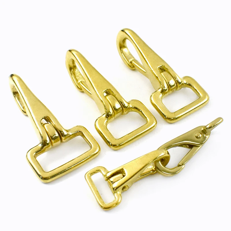 

2-5Pcs Meetee Solid Brass Snap Hook Bag Webbing Strap Clip Clasp Carabiner Dog Leash Connect Lobster Buckle Hardware Accessories