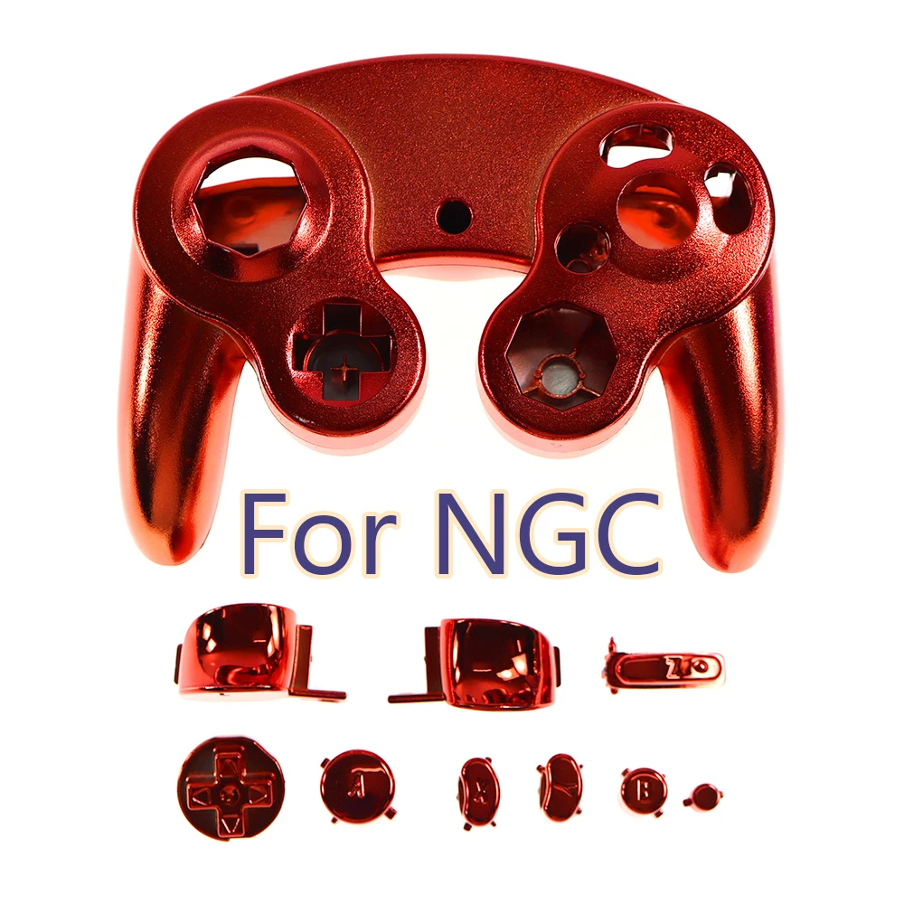 1 مجموعة لنينتندو NGC Gamecube تحكم الإسكان غطاء مطلي الكهربائي شل مقبض حالة الألعاب مقبض واقية