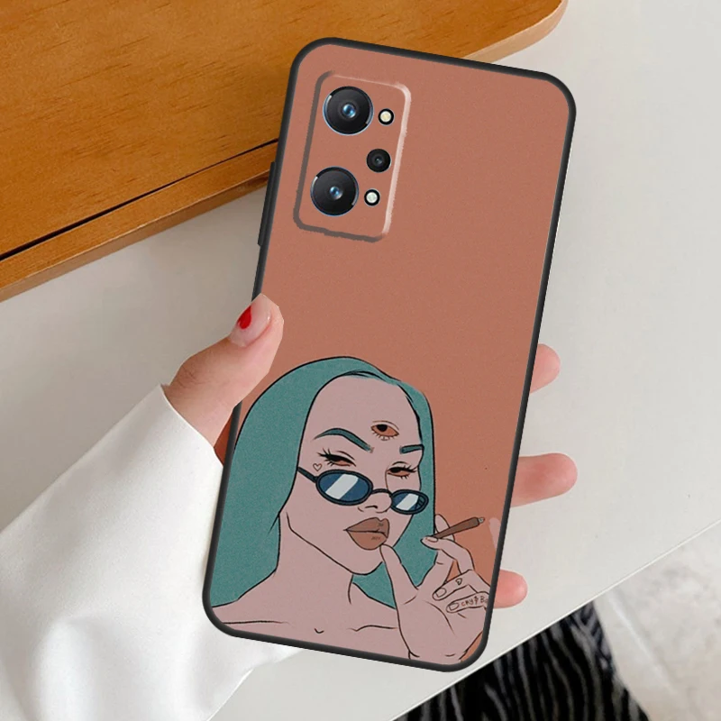 Three Eyed Girl Aesthetic For Realme C53 C51 C55 C67 C30 C31 C33 C35 C21Y C25s GT5 9 10 11 12 Pro Plus GT Neo 6 Case