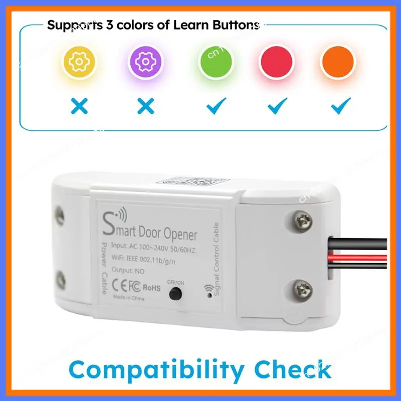 Baae 1 peça para homekit wifi interruptor de porta de garagem plástico branco vida inteligente remoto via para siri carplay plugue da ue