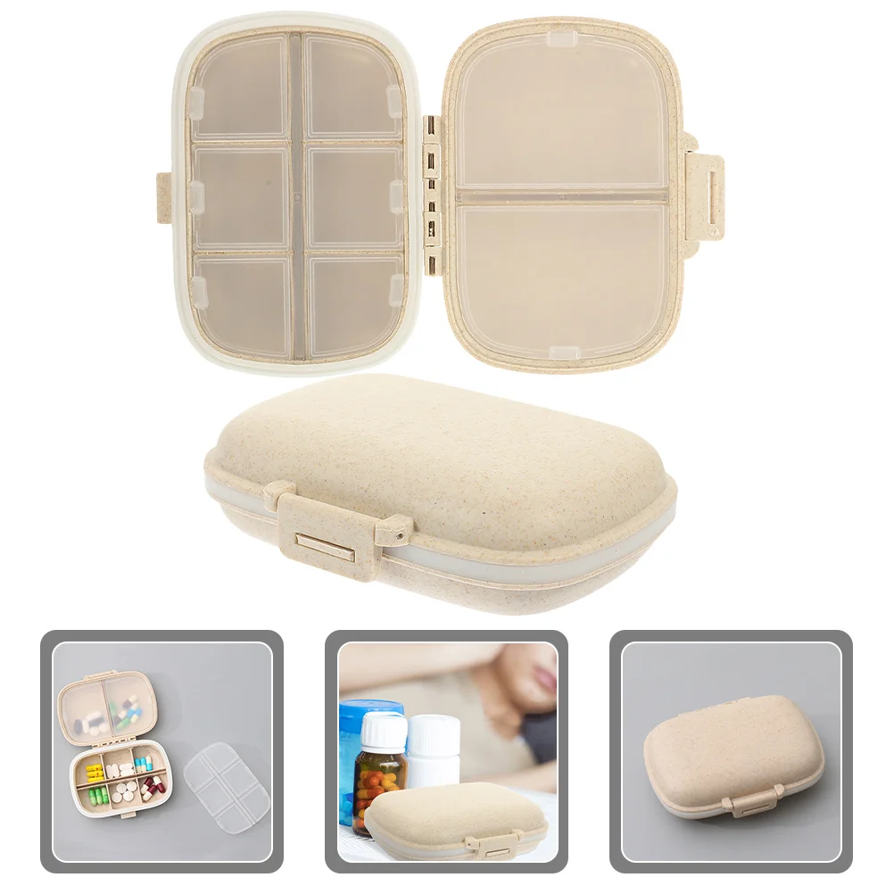 

Pill Storage Box Household Dispenser Daily Organizer Medicine Tablets Portable Case Container Vitamin Travel Wallet