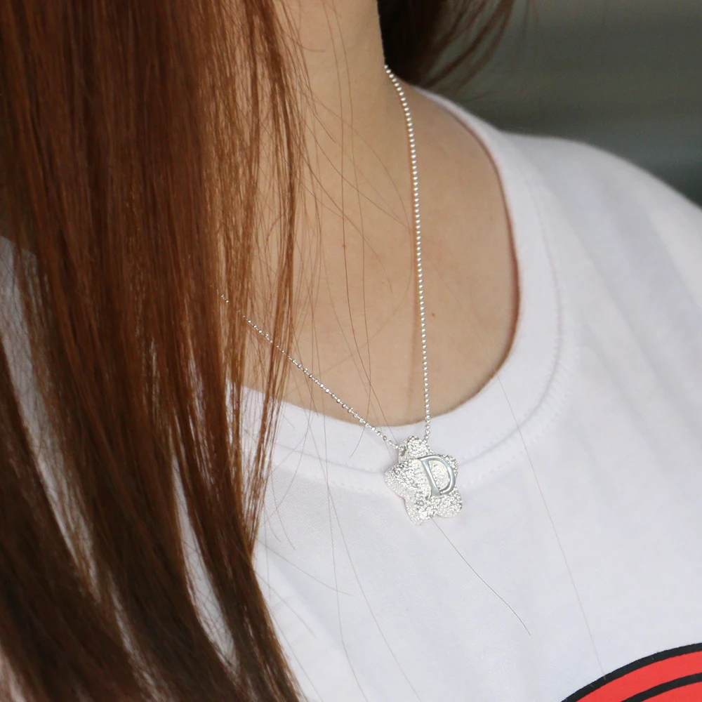 ใหม่แฟชั่น Galaxy Star จี้สร้อยคอ 925 เงินสเตอร์ลิง Choker Charm เครื่องประดับทําด้วยมือลูกปัดครบรอบของขวัญ