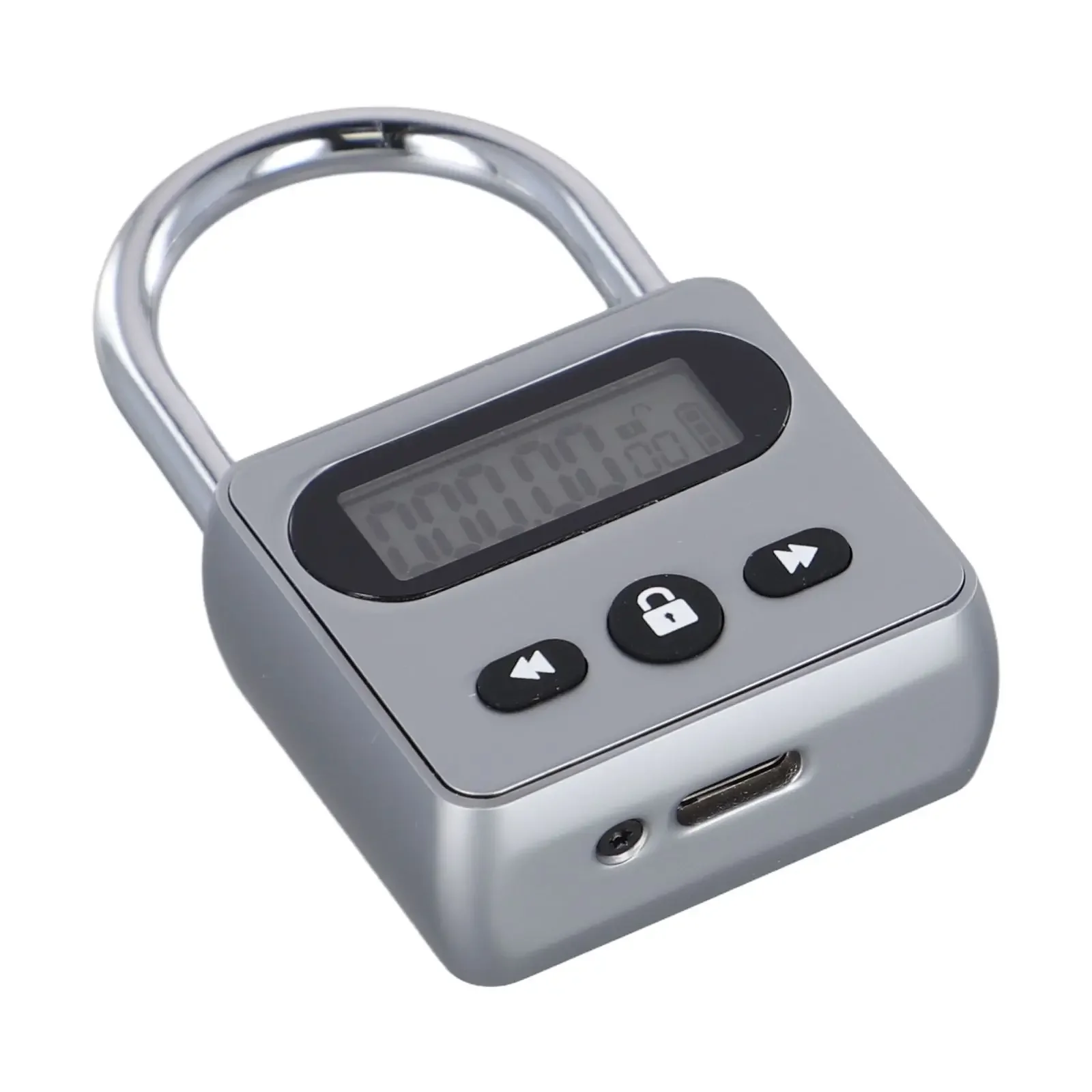 Metal Timer Lock LCD Display Multi Function Electronic Time 999 Hour Timing Padlock Will Automatically Unlock Home Improvement