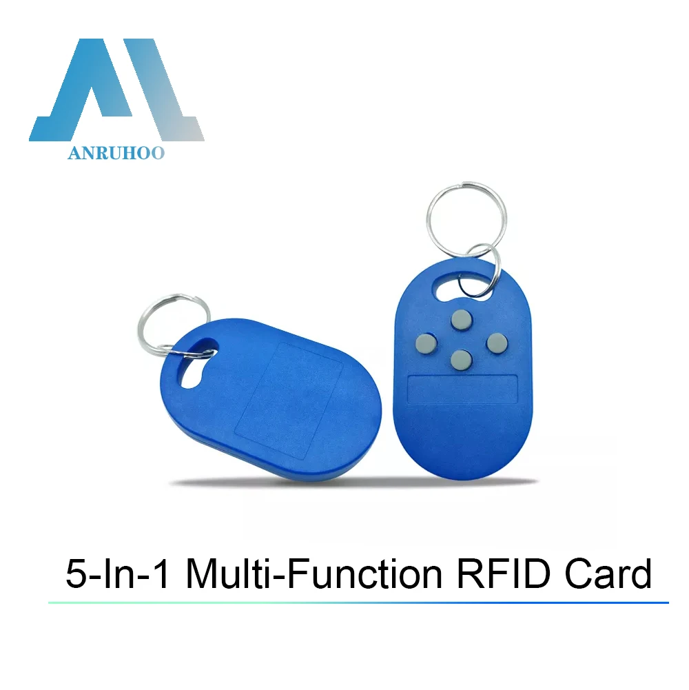 5-In-1 Multi Smart Chip Card 125Khz T5577 Rewriteable Key 13.56Mhz 1K S50 Copy Token RFID Copier Tag NFC Duplicator Clone Badge