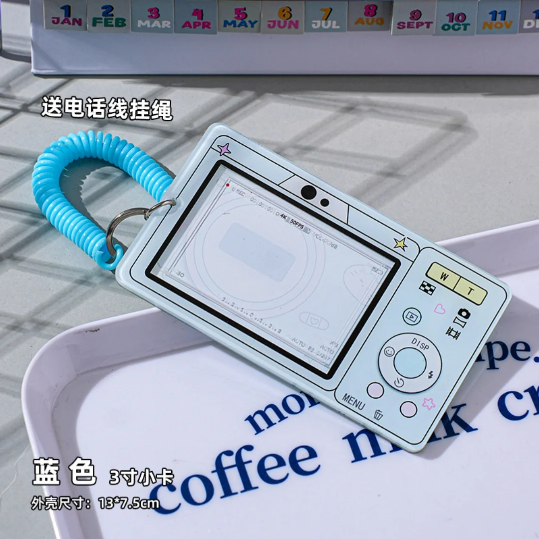 Photo Sleeve Stylish Photocard Holder Retro Camera Card Holder Scratch Resistant Id Storage Bag Charm For Id Card Bag