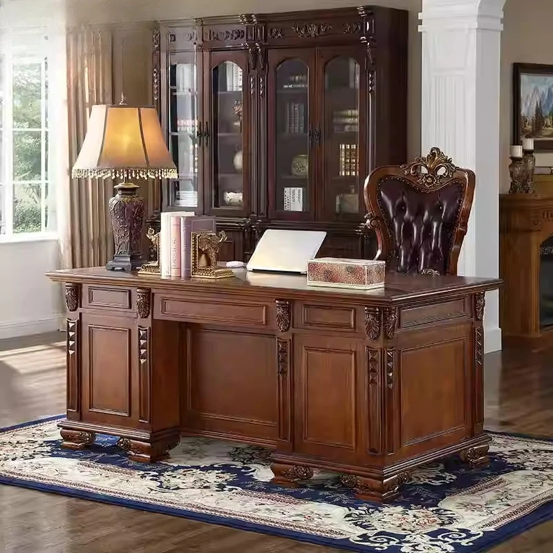 

Американский босс из цельного дерева, европейский элитный студенческий президент, ретро компьютерный стол, стол для каллиграфии