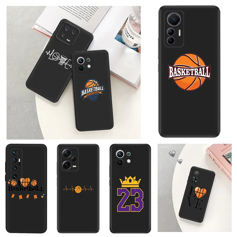 Anti-Drop Soft Phone Case For Xiaomi 12T 12X 13Lite Redmi Note 12 4G 5G 12s 13 Pro 12c 13c Note13 Love Play Basketball Cover