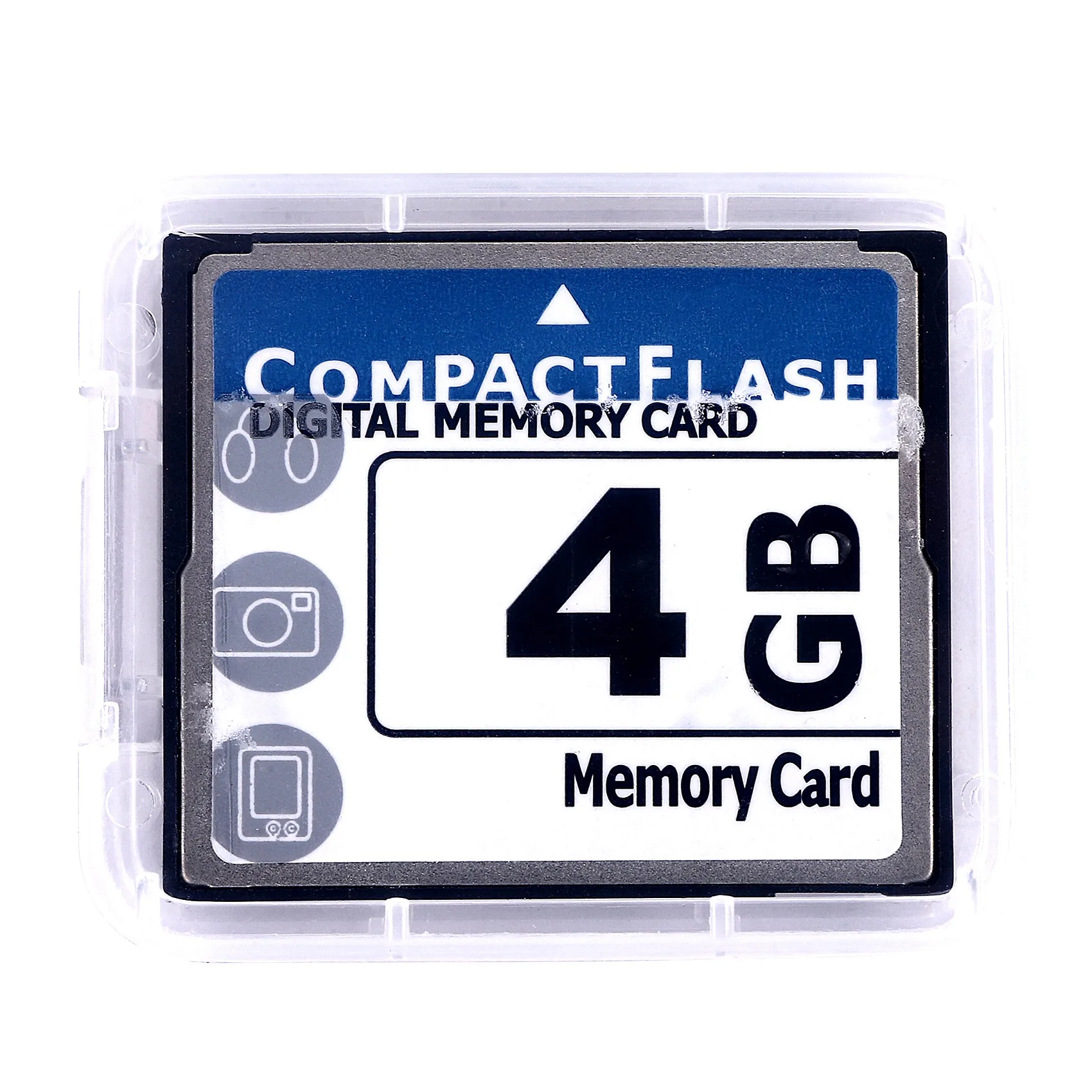 Tarjeta de memoria flash compacta profesional de 4 GB (blanca y azul)