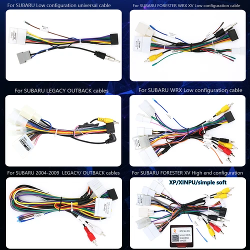 Para SUBARU FORESTER WRX XVLEGACY OUTBACK IMPREZA Radio de coche Android DVD CD reproductor de CD de vídeo navegación MP3 MP5 CD cables arnés