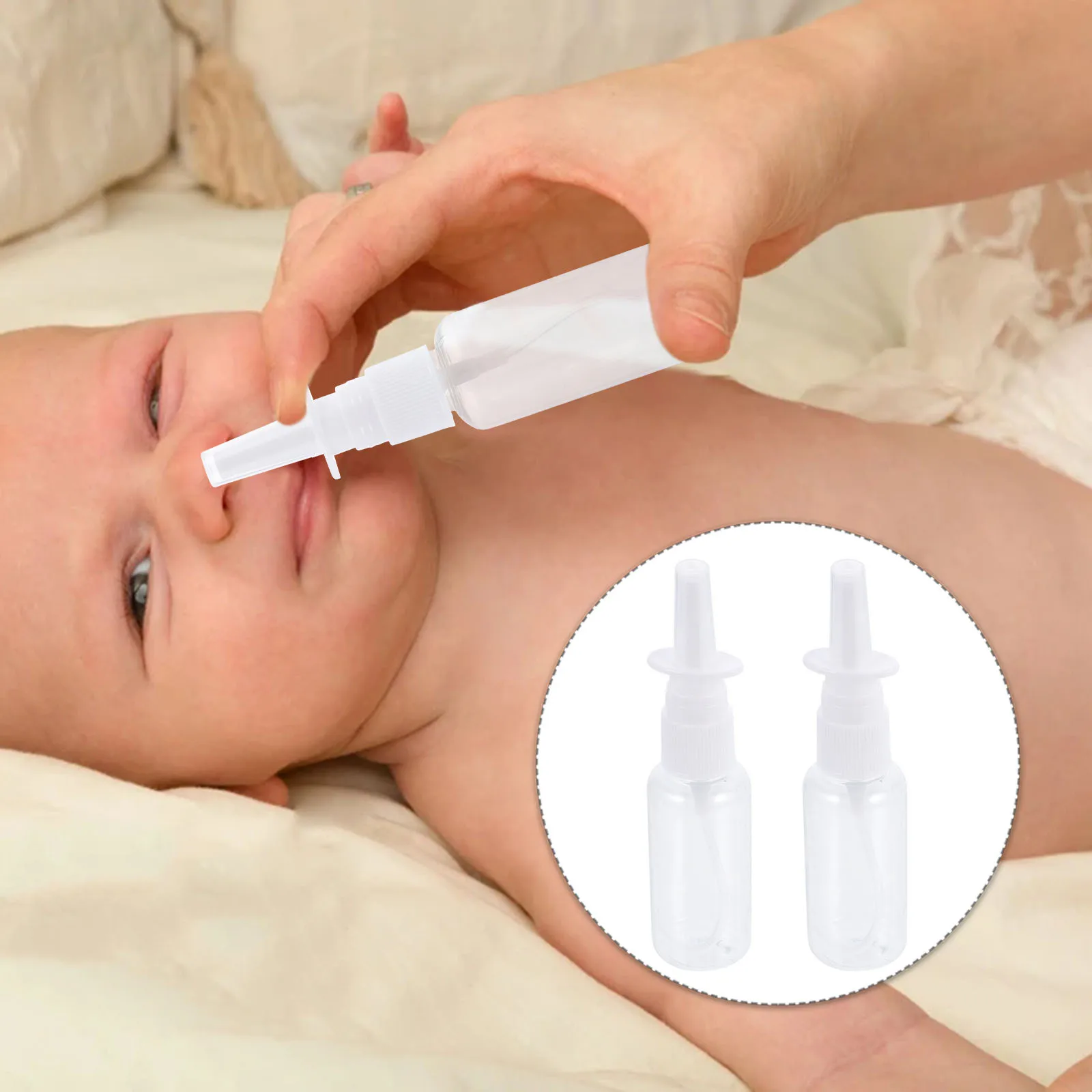 

2pcs Pet Plastic Spray Bottles For Baby Nose Cleaners Irrigator Portable Manual Nasal Washers Baby Cleaning Supplies Nasal