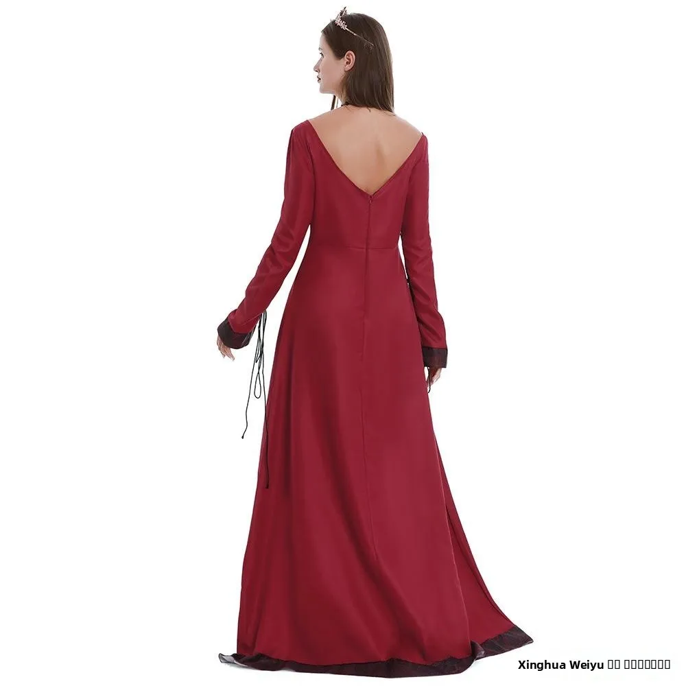 زي أداء نسائي عتيق من القرون الوسطى طويل Sve محطة مستقلة واي ربيع 2026 اتجاه Faion العرقي