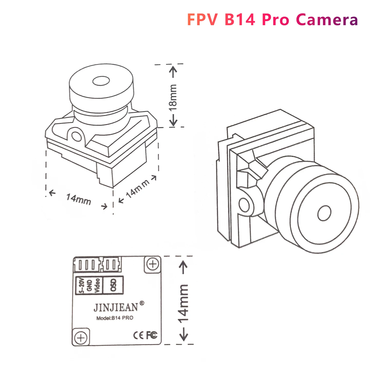 SLONWAKE FPV 400mW VTX เครื่องส่งสัญญาณมินิกล้อง 2.1 มม.เลนส์ 1200TVL fpv กล้องสนับสนุน TBS สําหรับเครื่องบิน RC