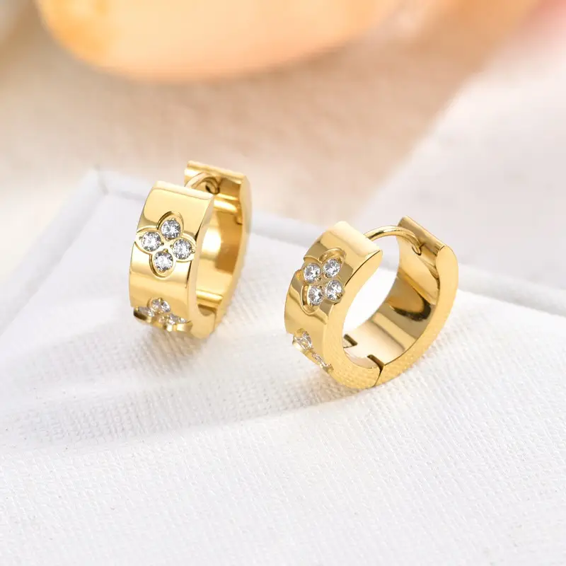 OXTAO Certified Moissanite Lucky Four-leaf Necklaces Earrings Bracelet for Women 100% S925 Silver Jewelry Accessory Sets - Image 39
