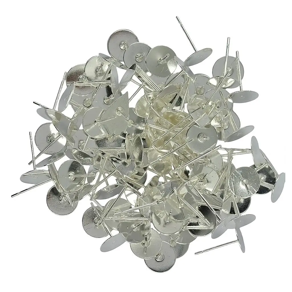 Earring Pin Lot Environmental Iron Allergy Free Earring Post Jewelry Parts for Handmade Earrings at Home