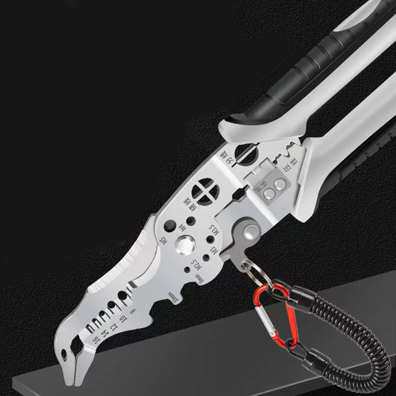 Multifunctional Wire Stripper Tool Easy to Use Wire Cutter for Wire Bending Wrench Splitting Pulling New Type of Elbow Pliers