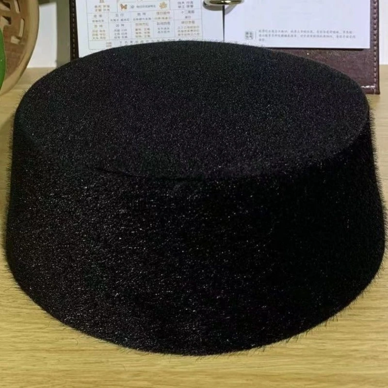 قبعات إسلامية للرجال قبعة صلاة قطيفة كوفي كيبا بونيه إسلامية المملكة العربية السعودية شتوية قطن لينت يهودي #5