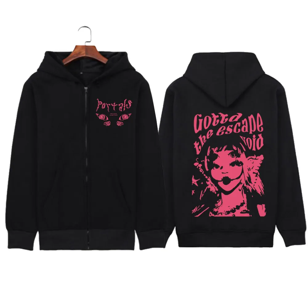 Melanie Martinez Zipper Hoodie Y2K Cosplay Harajuku Casual Loose Pullovers Fans Gift Streetwear Man Woman Sweatshirts