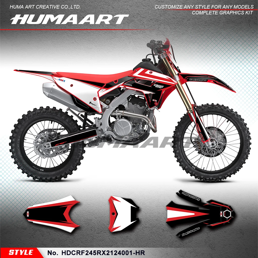 

Виниловая наклейка HUMAART для графики мотоцикла Honda CRF 250RX 450RX 2021 2022 2023 2024, HDCRF245RX2124001-HR