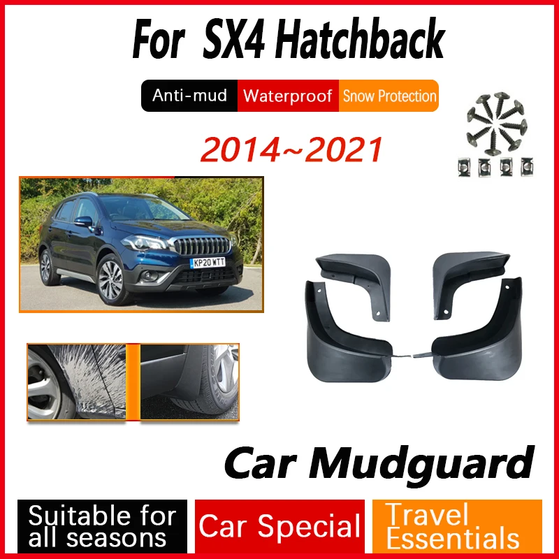 

For Suzuki SX4 Hatchback S Cross 2020 2014~2021 Car Mud Flap JY Car Mudflap Splash Guard Front Rear Fender Accessories Mudguards