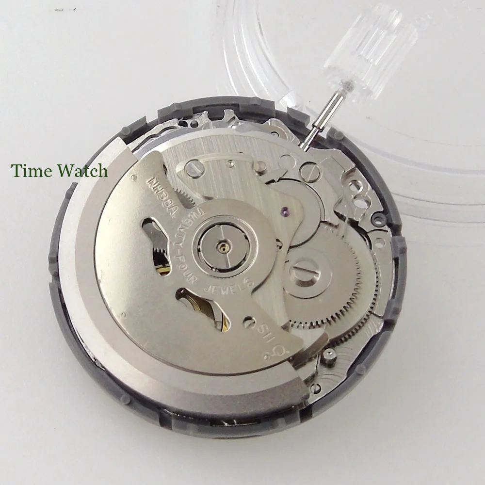 NH38/NH38A Automatic Watch Movement Accessories Date Display 21600 BPH 24 Jewels