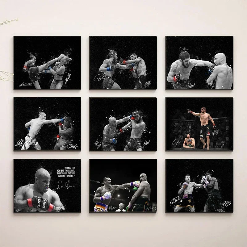 Conor UFC-pintura artística en lienzo, caja deportiva impresa, póster de Mike Tyson, imagen Pop abstracta para sala de estar, dormitorio, decoración de gimnasio en casa