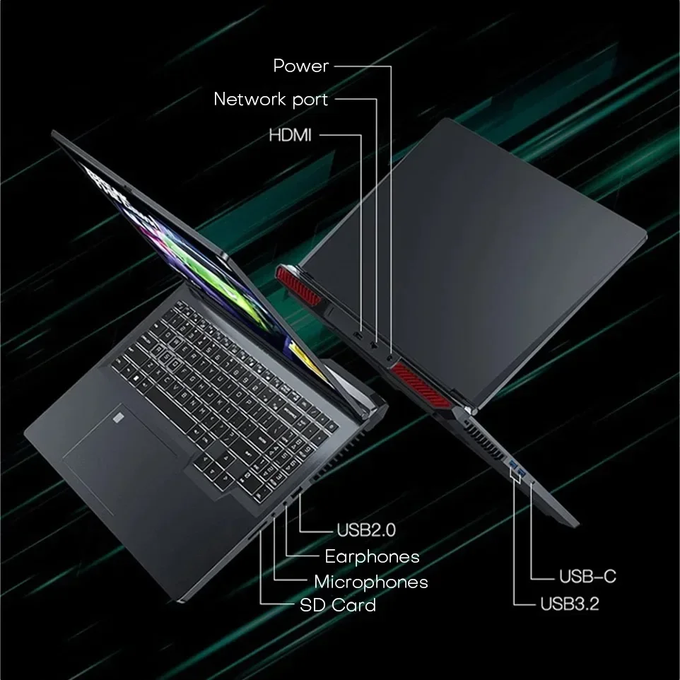 كمبيوتر محمول للألعاب مقاس 16 بوصة Intel Core i7-6700HQ GTX 1060 6GB IPS 1920*1200 ألعاب الكمبيوتر المحمول 16GB 32 64 DDR4 256GB-2TB SSD Windows 11 Pro