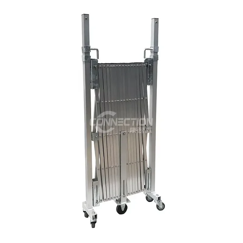 High Quality Retractable Aluminum Sliding Gate Portable Expandable Guardrail Traffic Temporary Mobile Barrier Gate