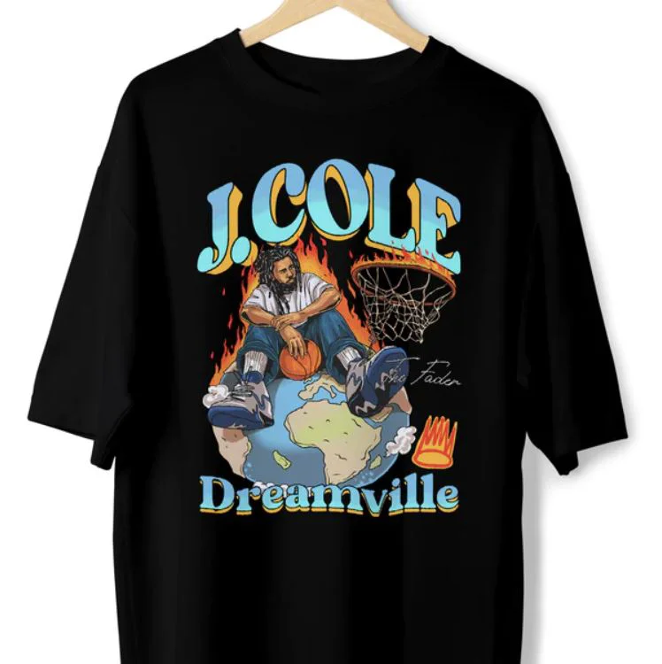 J Cole Dreamville Black Tee Unisex T-Shirt Full Size S to 5XL