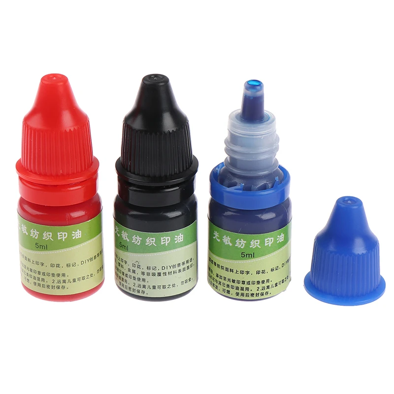 1PC 5ml Textile Clothes Waterproof Ink Special Ink For Students Children Name Stamp