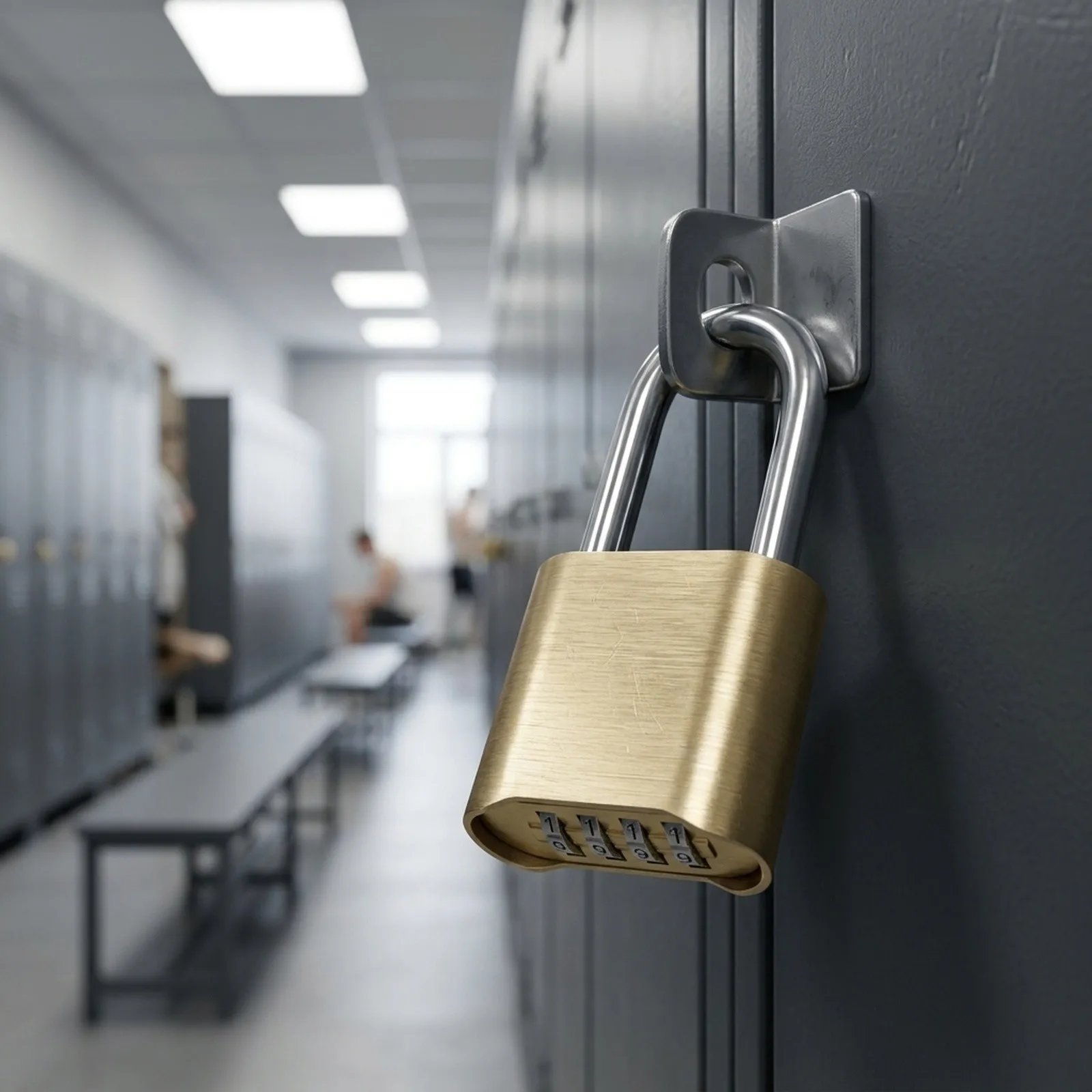 Theft Alloy Brass Combination Lock with Four Digit Resettable Code for Lockers Bicycles and Outdoor Storage  Theft