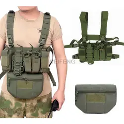 Tactical Chest Rig uprząż kamizelka wojskowa etui na czasopisma Radio sakiewka Molle Airsoft kamizelka myśliwska etui z przodu pokrowiec