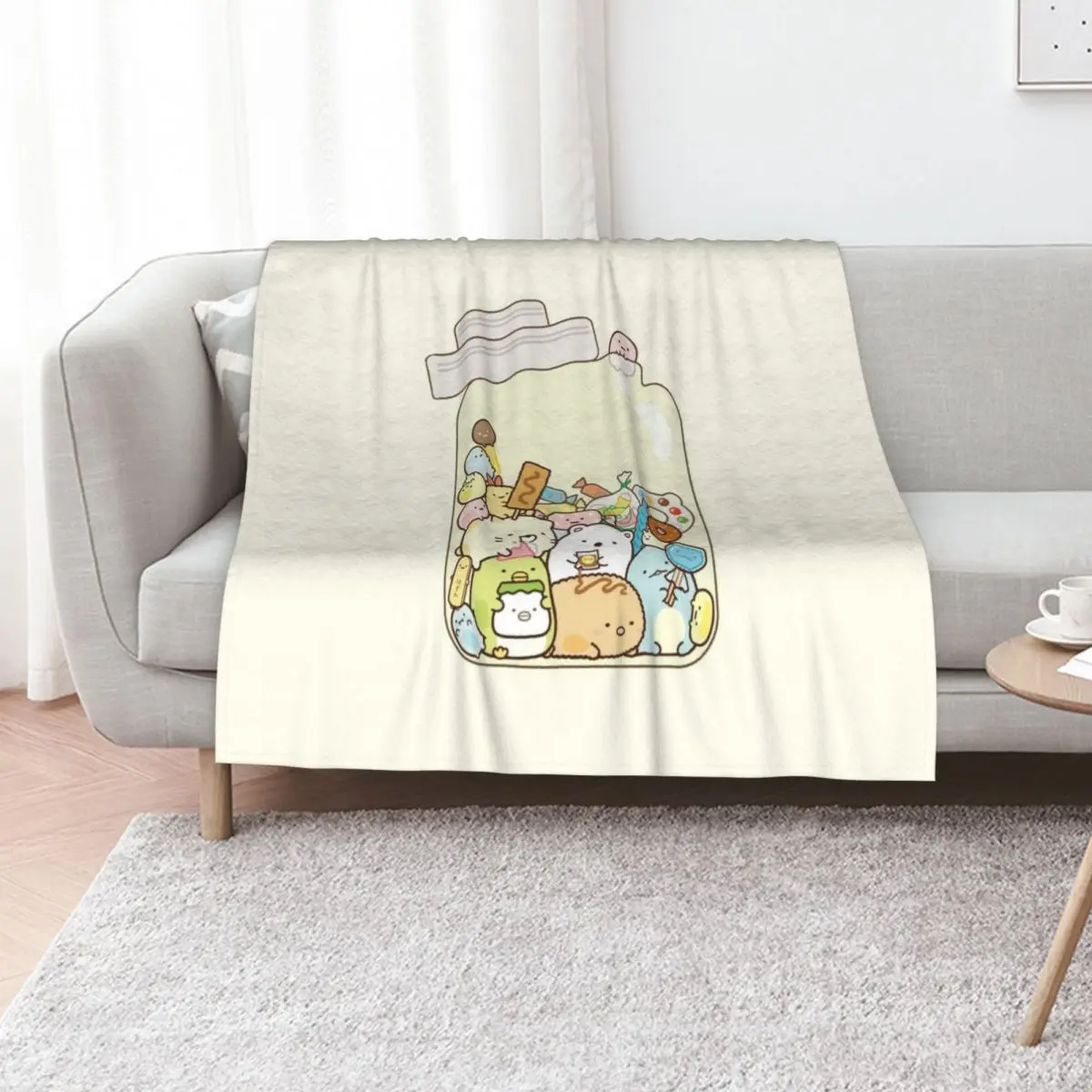 Sumikko Gurashi In a Jar Throw Blanket Luxury warm winter Personalized Gift sofa bed Sleeping Bag Retros Blankets