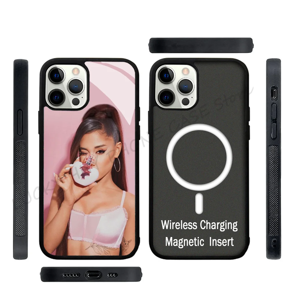 Singer Phone Case Phone Case Strong Magnetic For IPhone 15 14 13 Pro Max 11 12 Mini A-Ariana G-Grande For Magsafe