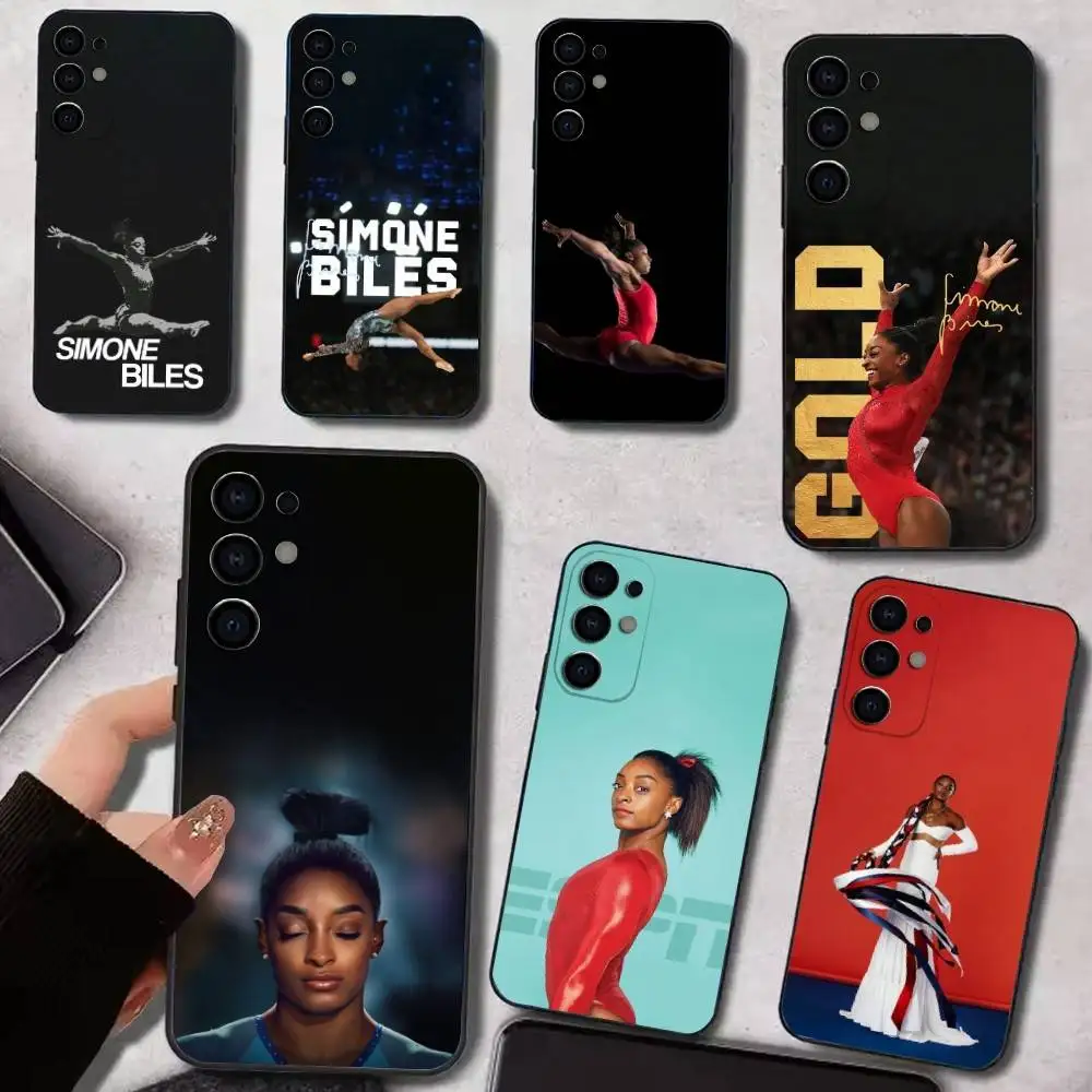 حافظة هاتف S-Simone Bil-es لهاتف سامسونج S25، S24، S21، S22، S23، S30، Ultra، S20، Plus، Fe، Lite، غطاء أسود ناعم