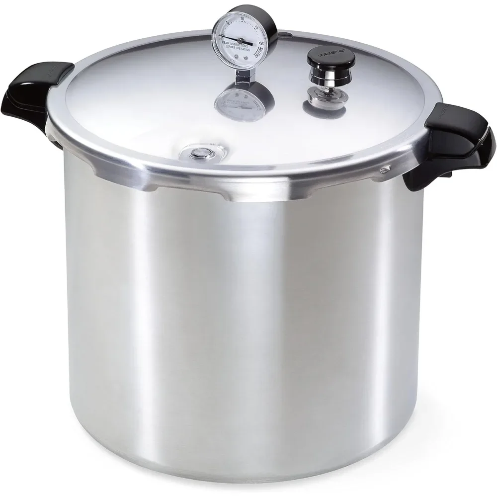 

Pressure Canner and Cooker 23 Qt Silver Large Capacity Pressure Cooker Constructed of Warp-resistant Heavy-gauge Aluminum